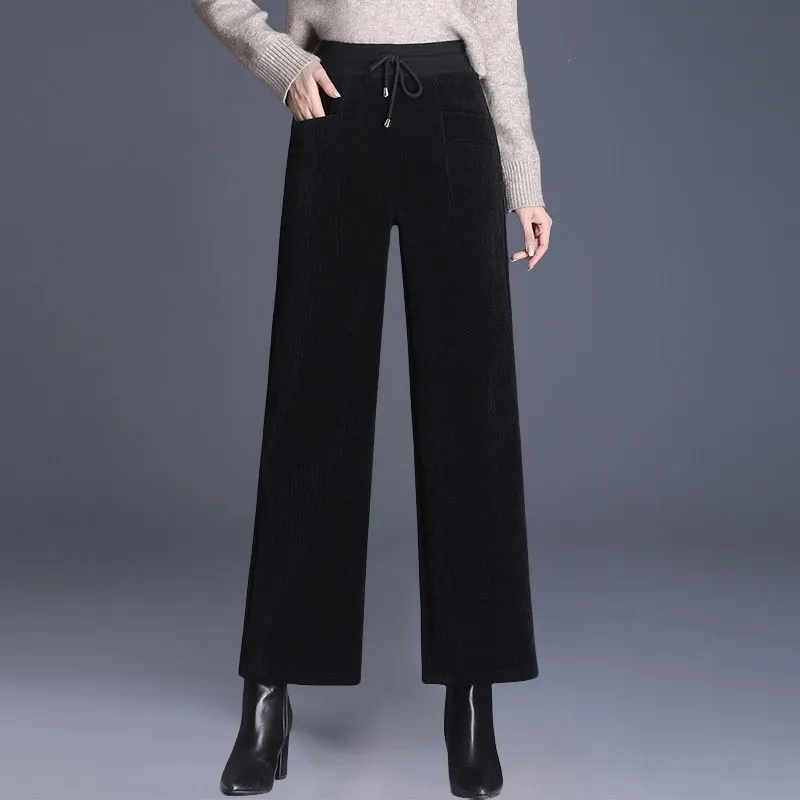 Autumn Winter Corduroy Wide Le - Corduroy Pant Warm ulasan dan harga