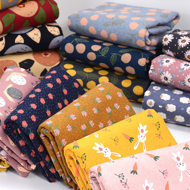 Half Meter Baby's Flannel Fabr - Flannel Shirt Lined ulasan dan harga