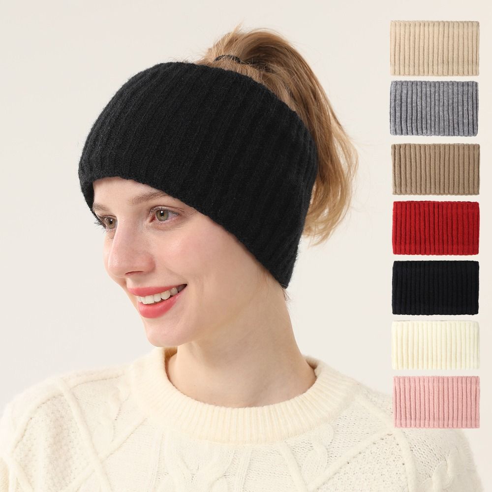 Cute Ear Warm Knitted Headband - Winter Headband Fleece ulasan dan harga