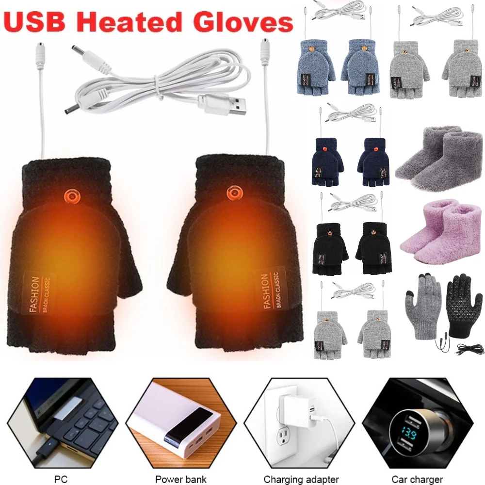 USB Electric Heated Gloves Win - Touch Screen Gloves ulasan dan harga